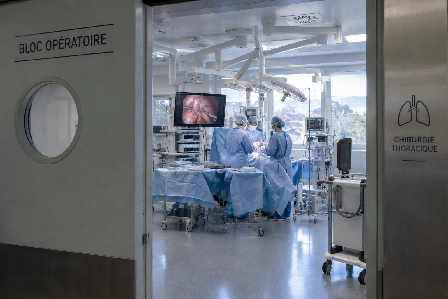 Gestion anesthésique d'une thymectomie par thoracoscopie chez un patient myasthénique